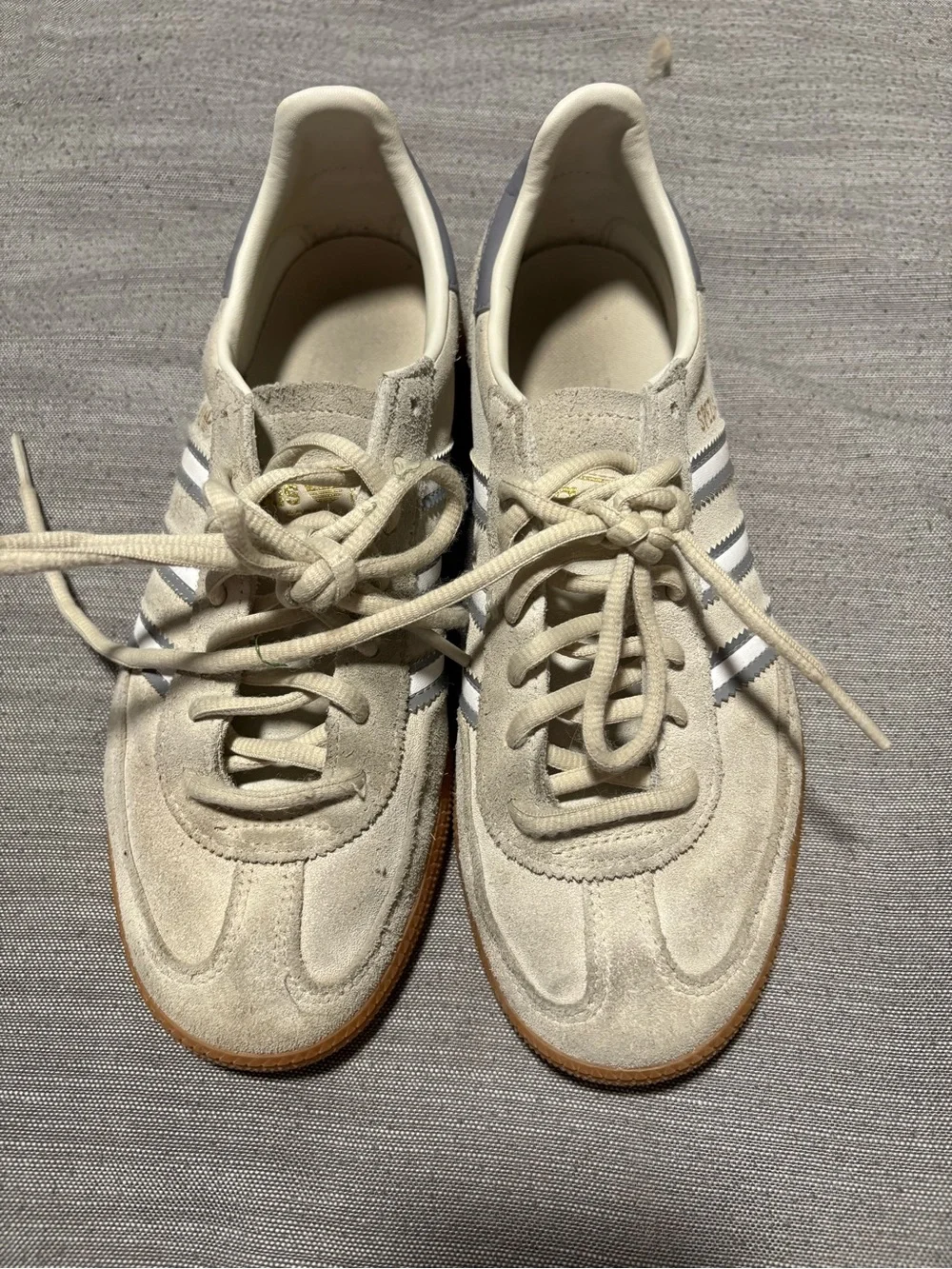 adidas spezial kids grey Suede Sneakers with white/ grey Stripes